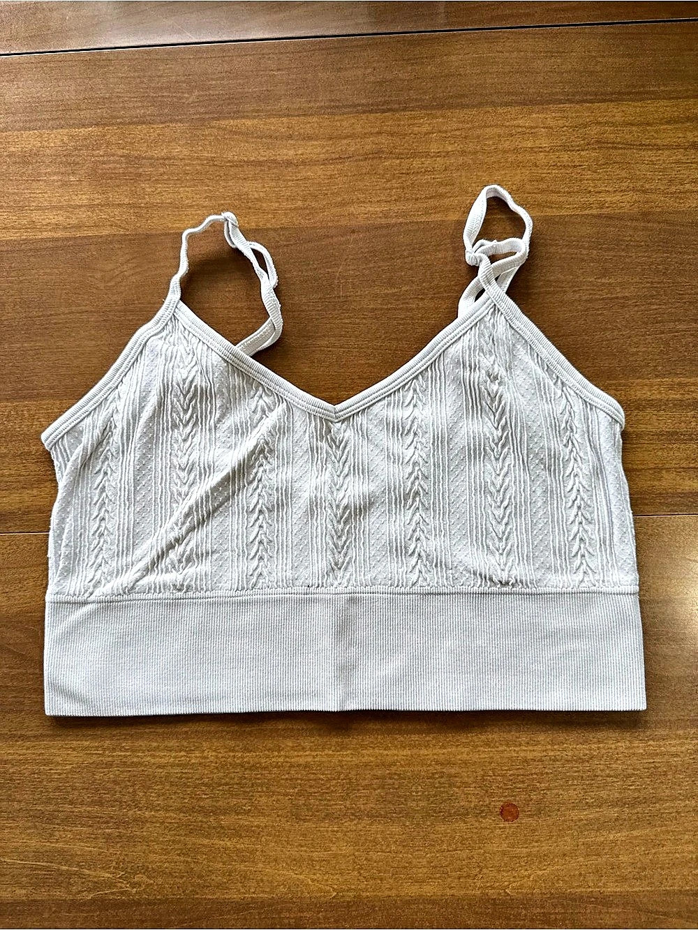 ONLY Old Navy Textured Sports Bra in White Size 2x Like New